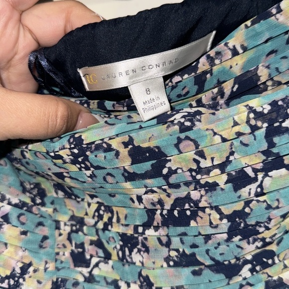 LC Lauren Conrad- Women’s Strapless Floral Chiffon Lined dress size 8 - Picture 5 of 8